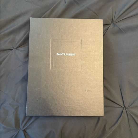 Saint Laurent Croc Embossed Leather Wallet on a Chain - Picture 4 of 4